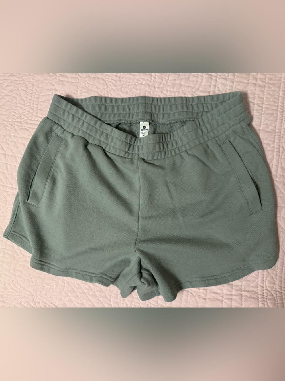 90 Degree By Reflex Sage Green Pull-On Athletic Shorts